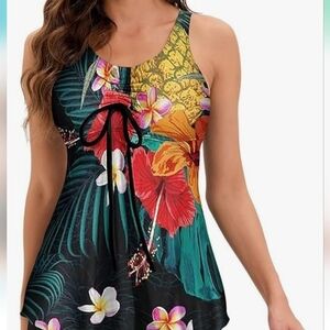 164.🆕NWOT XL Floral Tankini (Top Only) No Brand Tag